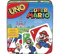 ?UNO Super Mario Card Game in Storage Tin, Video Game-Themed Deck & Special Rule, Gift for Kid, Adult & Family Game Nights, Ages 7 Years Old & Up