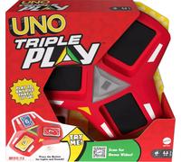 UNO Triple Play Card Game: Electronic Card Holder with Lights & Sounds 112 Cards