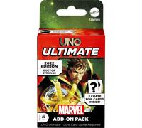UNO Ultimate Marvel card game Add-On Pack with Dr Strange character Deck & 2 collectible Foil cards, gift for collectors & Kids Ages 7 Years & Older