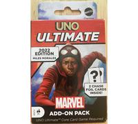 UNO Ultimate Marvel Card Game Add-On Pack with Ultimate Spider-Man Miles Morales Character Deck & 2 Collectible Foil Cards Vary