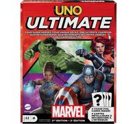 UNO Ultimate Marvel card game with 4 collectible Foil cards character-Themed Decks & Special Rules