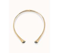 UNOde50 18k Gold Plated Black Crystal Necklace - Gold Plated / Crystal