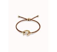 UNOde50 18k Gold Plated Ser Diferente Brown Bracelet PUL2505CAMORO0M - 18k Gold Plated / Metal Alloy