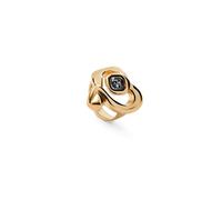 UNOde50 18k Gold Plated Ser Expresiva Black Ring ANI0842NGRORO - - Size 21 - 18k Gold Plated / Metal Alloy