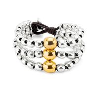 UNOde50 18k Gold Sterling Silver Plated Ser Intrepida Gold Bracelet PUL2550OROMTL0 - M - 18k Gold / Sterling Silver Plated / Metal Alloy