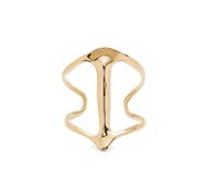 UNOde50 Alloy Rigid 18K Gold Plated Stingray Structure Bangle Bracelet - Size L - Alloy / 18k Gold Plated