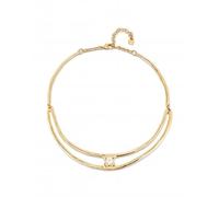 UNOde50 Anima Double 18k Gold-Plated Rigid White Zirconia Necklace