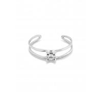 UNOde50 Anima Silver Plated Rigid Central White Zirconia Bangle