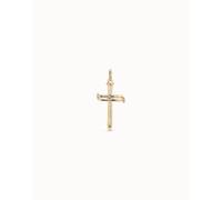 UNOde50 Big Cross Golden Metal Cross Charm CHA0146ORO0000U - Timeless - Silver Plated