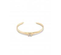 UNOde50 Cosmos 18k Gold-Plated Rigid Central White Zirconia Bangle