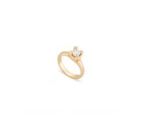 UNOde50 Cosmos 18k Gold Plated White Zirconia Ring ANI0804BLNORO - - Size 18