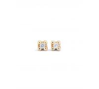 UNOde50 Cosmos 18k Gold-Plated White Zirconia Stud Earrings