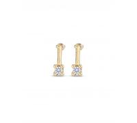 UNOde50 Divine Medium 18k Gold Plated White Zirconia Earrings