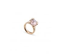 UNOde50 Elegant Pink Faceted Crystal Ring - Size 21 - 18K Gold Plated Metal Alloy / Crystal / Faceted crystal