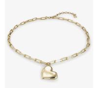 UNOde50 Heartbeat Gold Plated Heart Pendant Necklace COL1669ORO0000U