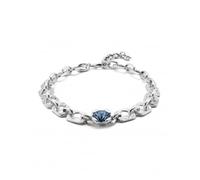 UNOde50 Ladies Silver Rectangular Link Blue Crystal Marvelous Necklace - Sterling Silver Plated Metal Alloy / Crystal / Faceted crystal