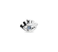 UNOde50 Metal Alloy Plated Sterling Silver Eye Blue Faceted Crystal Ring ANI0855AZUMTL - Size 12 - Sterling Silver Plated / Alloy
