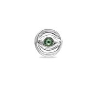 UNOde50 Metal Alloy Signet Plated Sterling Silver Eye Green Crystal Ring ANI0856VRDMTL - Size 15 - Alloy / 18k Gold Plated / Crystal