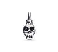 UNOde50 Metal Alloy Sterling Silver Plated Black Skull Charm CHA0299MTL000 - Sterling Silver Plated / Alloy