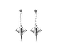 UNOde50 Metal Alloy Sterling Silver Plated Long Chain Stingray Earrings PEN1009MTL000 - Sterling Silver Plated / Alloy