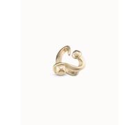 UNOde50 One Love Golden Metal Ring ANI0777ORO - Refined Craftsmanship | - Size 18 - Silver Plated