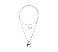 UNOde50 Sterling Silver Long Metal Alloy Long Big Ball Necklace COL2050MTL000 | Acotis - Alloy / Silver Plated