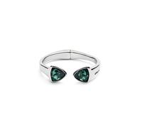 UNOde50 Sterling Silver Plated Ser Camaleonica Green Bangle Bracelet - L - Sterling Silver Plated / Metal Alloy