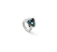 UNOde50 Sterling Silver Plated Ser Camaleonica Green Ring ANI0833VRDMTL - Size 12 - Sterling Silver Plated / Metal Alloy