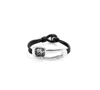 UNOde50 Sterling Silver Plated Ser Expresiva Black Bracelet PUL2513NGRMTL0 - M - Sterling Silver Plated / Metal Alloy