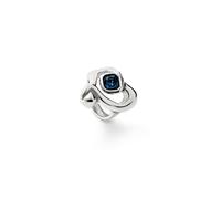 UNOde50 Sterling Silver Plated Ser Expresiva Blue Ring ANI0842AZOMTL - - Size 12 - Sterling Silver Plated / Metal Alloy