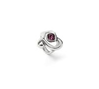 UNOde50 Sterling Silver Plated Ser Expresiva Pink Ring ANI0842RSAMTL - - Size 12 - Sterling Silver Plated / Metal Alloy