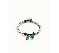 UNOde50 Sterling Silver Plated Ser Fascinante Green Bracelet - M - Sterling Silver Plated / Metal Alloy