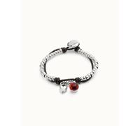 UNOde50 Sterling Silver Plated Ser Fascinante Red Bracelet - L - Sterling Silver Plated / Metal Alloy