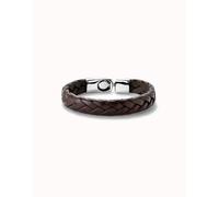 UNOde50 Sterling Silver Plated Ser Natural Brown Bracelet PUL2455MARMTLX - XL - Sterling Silver Plated / Metal Alloy