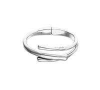 UNOde50 Sterling Silver Plated Three Intertwined Organic Shapes Bangle PUL2631MTL000 | Acotis - Size 17.5 - Alloy / Silver Plated