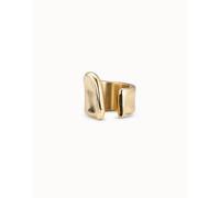 UNOde50 The Crevice Golden Metal Ring - Size 18 - Silver Plated