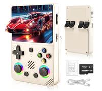 Unokit 2025 RG36 Pro Handheld Retro Game Console - 3.5 Inch IPS Screen with Open Source Linux System, 64G TF Card, 20,000+ Retro Classic Games, 3200mAh Battery, Handheld Games Consoles, White