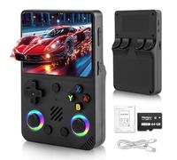 Unokit 2025 RG36 Pro Handheld Retro Game Console - 3.5 Inch IPS Screen with Open Source Linux System, 64G TF Card, 20,000+ Retro Classic Games, 3200mAh Battery, Handheld Games Consoles, Black
