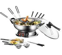 Unold Asia Fondue and Grill 48746-1950W Electric - 2L Stainless Steel Bowl - 6 Persons - for Hotpots Soups and Stews