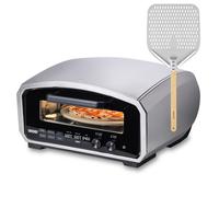Unold Enzo 500°C Pizza Oven 68916 - Indoor and Outdoor IPX4 - Electric Neapolitan Pizza Maker - 33cm Rotating Pizza Stone - Up To 12"- 2100W - Adjustable Timer - Includes Pizza Peel - 240V