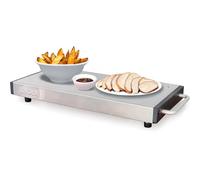Unold Food Warmer Elena 58845 - Cordless Electric Hotplate with Ceramic Heat Storage - Heats in 5 Minutes - Keeps Food Warm for 1 Hour - 40 x 20 cm Surface - 1100W - Stainless Steel Design