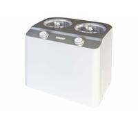Unold Ice Cream Maker Doppio Bianco 48830 - Double Ice Cream Machine - Fully Automatic - 2.4L (2x 1.2L) Stainless Steel Bowls - 250W