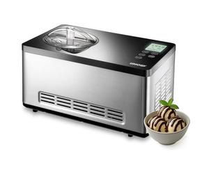 Unold Ice Cream Maker Gusto 48845, 2L Stainless Steel Bowl, Self-Cooling Compressor, Automatic, Includes Recipe Book
