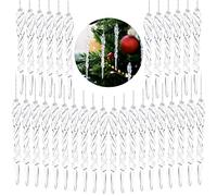 UNOLIGA 32pcs Acrylic Icicles Decorations Christmas Tree Ornaments, 13cm Clear Baubles Crystal Icicles Christmas Hanging Decorations, Traditional Xmas Tree Decorations