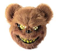 UNOLIGA Halloween Mask Scary Bear Mask, Horror Animal Face Masks for Adults Kids, Funny Mask for Halloween Carnival Party Costume Cosplay Masquerade, Bloody Furry Bear Mask Brown
