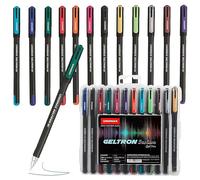 UNOMAX GELTRON FASHION Gelschreiber Set - Bürobedarf & Schulzubehör - gel stift 12 stück 0,6mm Spitze - Wasserfeste Gelschreiber - Ideal für Arbeit & Kreativität - Selbstvertrauen bei jedem Strich!
