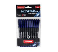 Unomax Ultron 2X Liquid Ballpoint Pen Set Of 10 Pcs,Blue