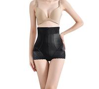 UnoSheng Abdominal Belt Slimming Waist Tummy Tightening Pants for Women with High Waist Shaping the Waistband After Birth to Collect the Tummy, Three Rows of Belly Pants with Zip, black, L