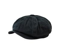 UnoSheng Funny Children's Hats Unisex 8 Panel Denim Newsboy Cap Boy Fiddler Cabbie Artist Painter Flat Beret Hat Beret Hat Women, black, One Size