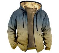 UnoSheng Mens Fleece Pullover Hoodie Gradually Changing Sweatpants, yellow, S